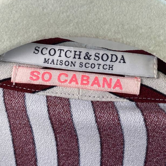 Scotch & Soda Maison Scotch So Cabana Striped Pajama Blazer Size 1 - Picture 11 of 12